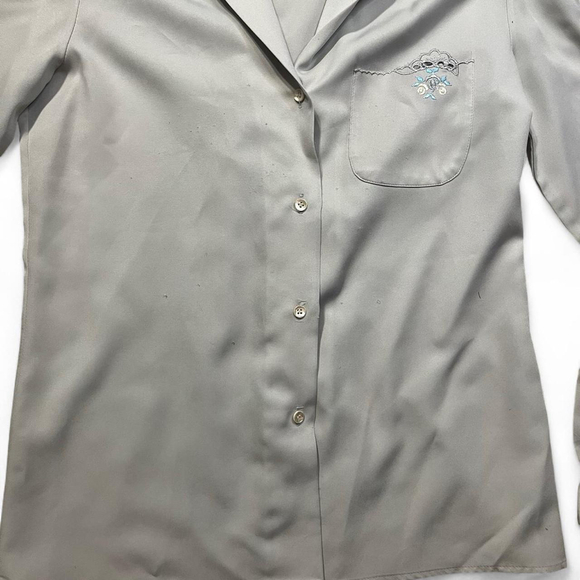 Vintage 1980s Levi Strauss Women’s Size 10 Button-Up Blouse Denim Shirt Retro - Picture 4 of 8